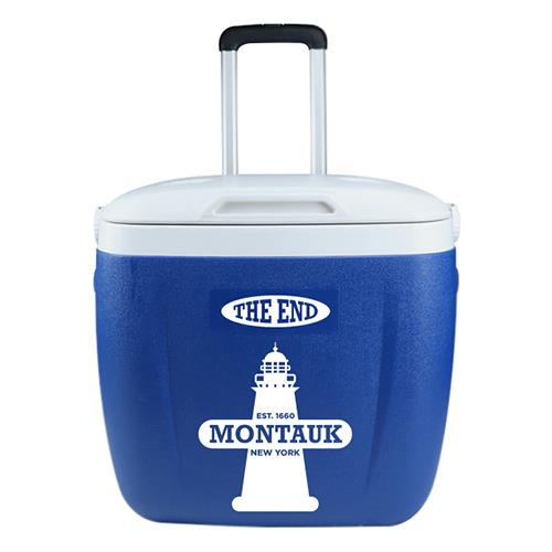 Montauk 38QT Wheeled Hard Cooler Insulated Food Safety Ice Chest Box with Handel