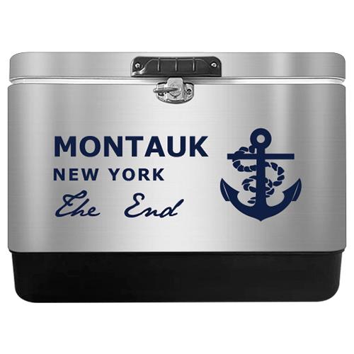 Montauk 54-Quart Stainless Steel Vacuum Insulated Hard Cooler with Big Wheels