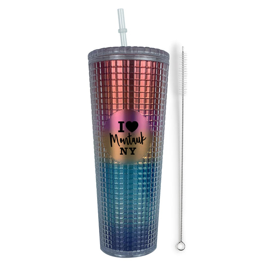 Montauk Pride Insulated Stainless Steel Tumbler Mug with Lid and Straw