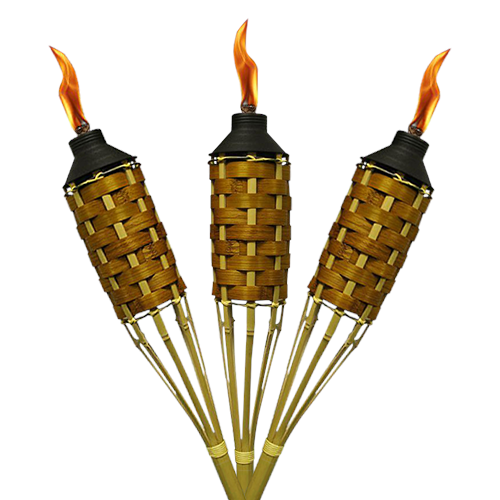 Bamboo Torches for Outside Mosquitos Repellent Decorative Garden & Backyard Lights