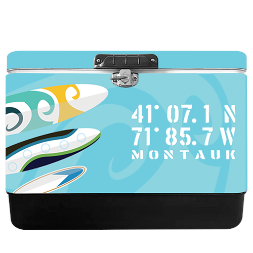Montauk 54-Quart Stainless Steel Vacuum Insulated Hard Cooler with Big Wheels