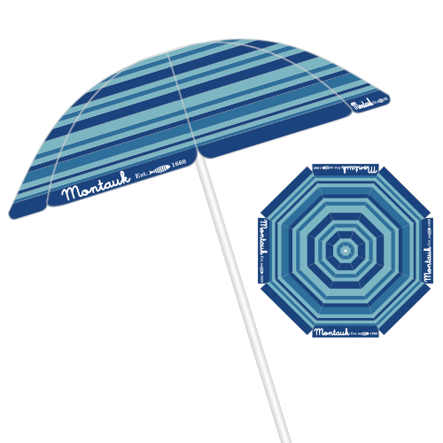 Montauk 6 ft Adjustable Beach Umbrella with Integrated Sand Anchor, Wind Vent, and Carry Bag